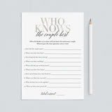 Silver Anniversary Party Game Who Knows The Couple Best by LittleSizzle