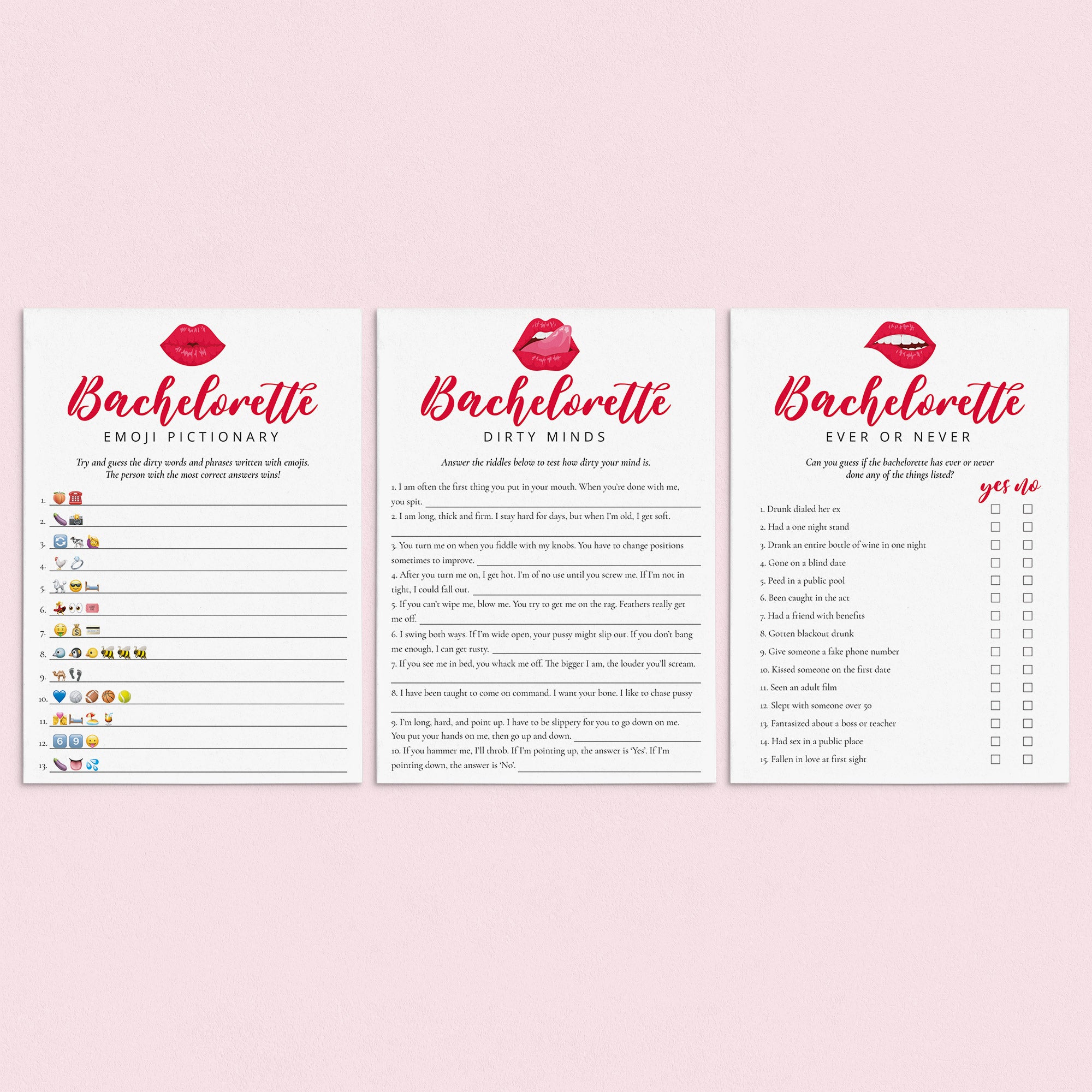 Dirty Bachelorette Games Bundle Digital Download by LittleSizzle