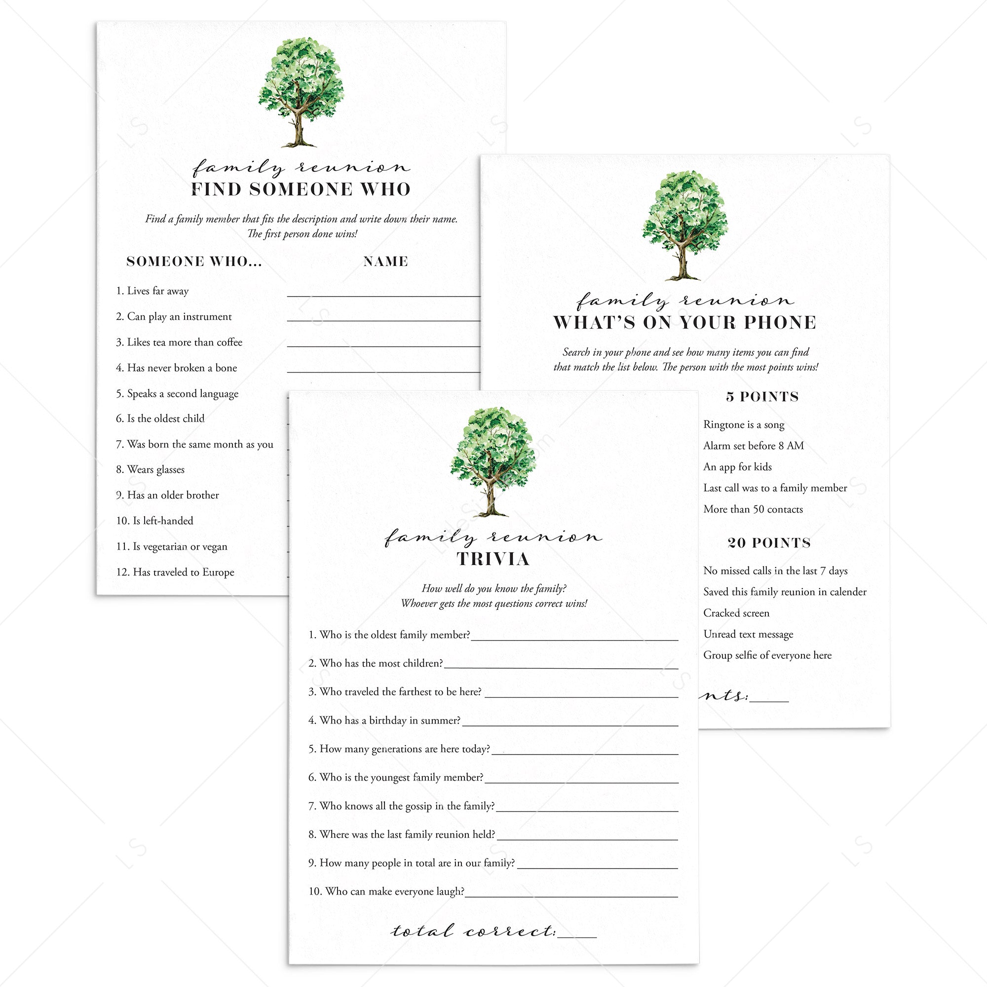 Family Gathering Icebreaker Games by LittleSizzle