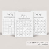 Modern Minimalist Baby Shower Games Bundle Printable