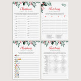 Greenery Christmas Party Games Bundle Printable by LittleSizzle