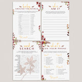 Autumn Leaves Baby Shower Games Pack Instant Download by LittleSizzle