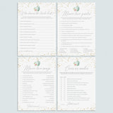 Autumn Bridal Shower Games Bundle Floral Pumpkin by LittleSizzle