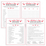 4 (Virtual) Valantine's Day Party Games Instant Download by LittleSizzle