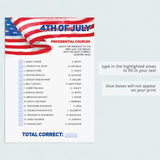 Fourth of July Office Game Printable & Virtual