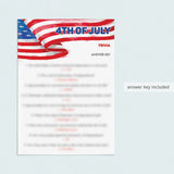 4th of July Trivia Printable & Virtual