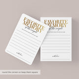 My Favorite Memory of the Anniversary Couple Gold Printable