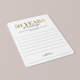 50th Anniversary Wishes Cards Printable