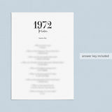 53rd Birthday Games For Him Born in 1972