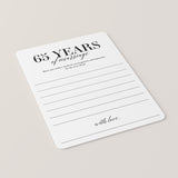 65th Wedding Anniversary Wishes Card Printable