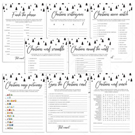 8 Christmas Games For Family Printable by LittleSizzle