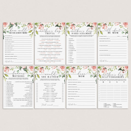 8 Mother's Day Games and Activities To Print or Play Online by LittleSizzle