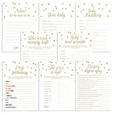 Virtual Baby Shower Games Bundle Gold Confetti by LittleSizzle