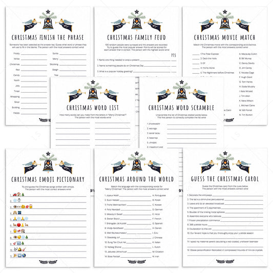 Printable Christmas Games Bundle Scandinavian Theme by LittleSizzle