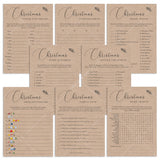 Rustic Christmas Family Games Bundle Kraft Instant Download by LittleSizzle