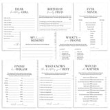 Minimalist Birthday Party Games for Her Printable by LittleSizzle