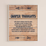 Printable woodland themed diaper thoughts sign by LittleSizzle