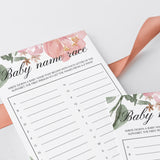 Guess the baby name baby shower game by LittleSizzle