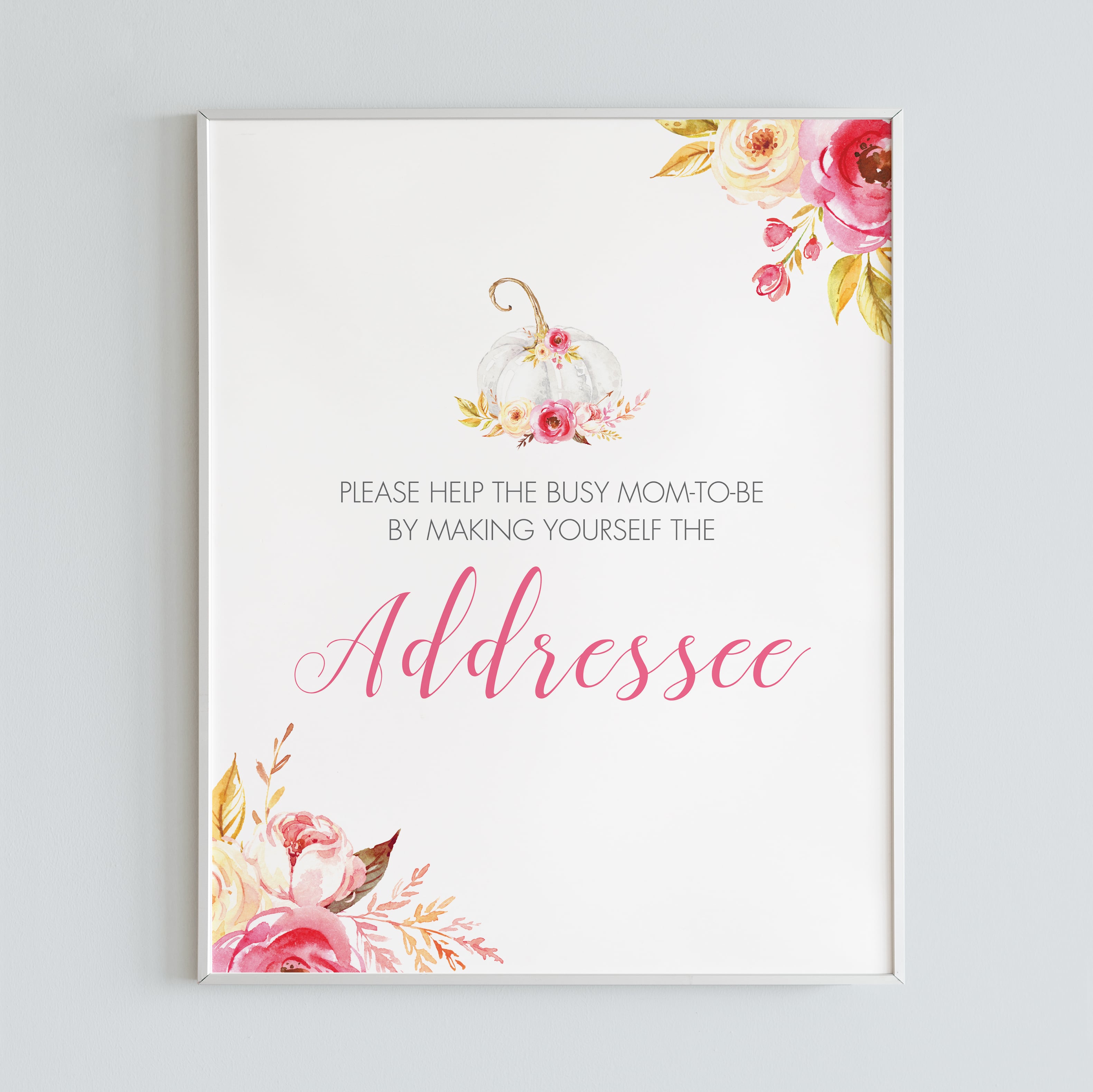 Address envelope sign for girl baby shower by LittleSizzle