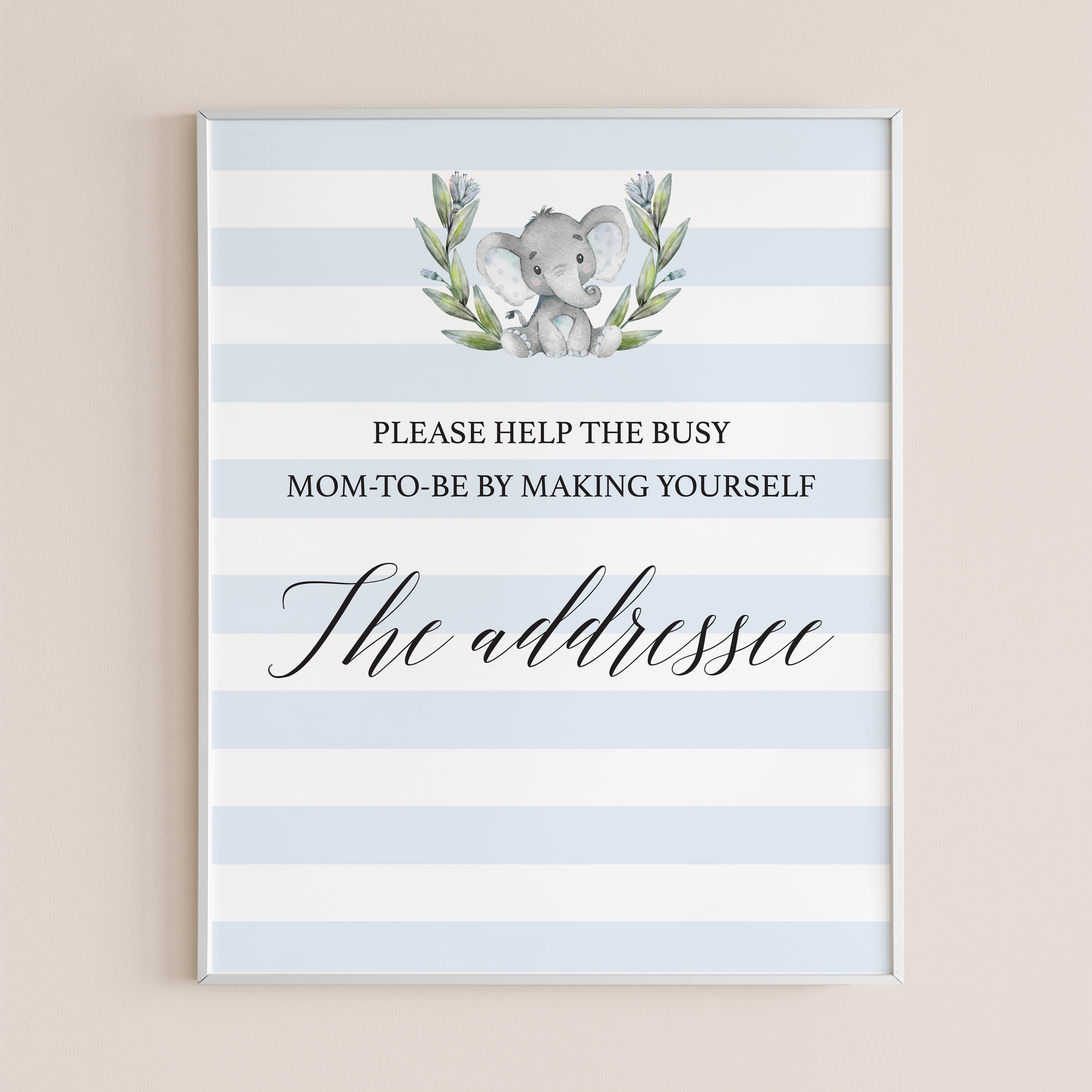 Printable baby shower address card signs by LittleSizzle