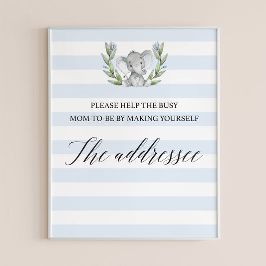 Printable baby shower address card signs by LittleSizzle