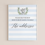 Printable baby shower address card signs by LittleSizzle