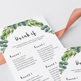 Adult Birthday Party Drink If Game Greenery Theme