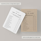 Adult Birthday Game for Him Ever or Never Printable
