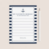 Nautical Boy Birthday Party Activity My Favorite Memory by LittleSizzle