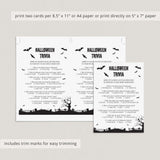 Halloween Trivia with Answers Printable Black & White