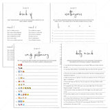 Dirty Games Bundle Printable Modern Minimalist by LittleSizzle