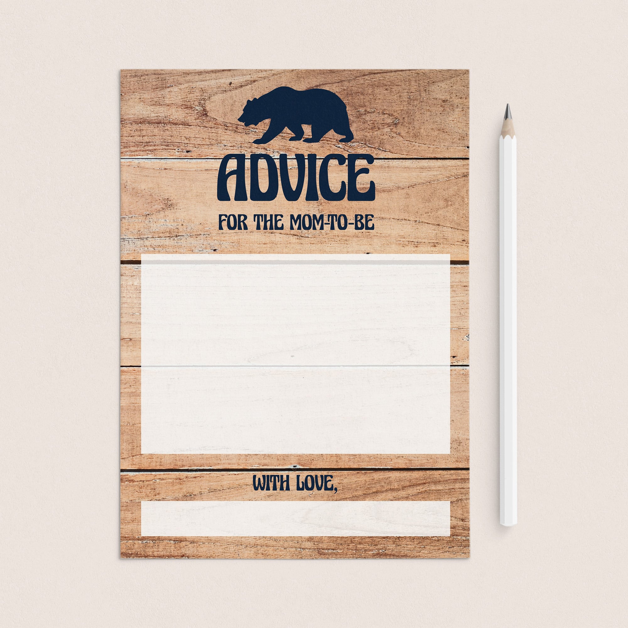 Baby bear advice cards for baby shower by LittleSizzle