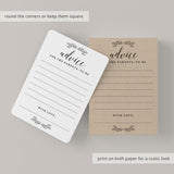 Download Baby Shower Advice Cards for Parents-To-Be