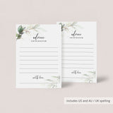 Gold and Green Baby Shower Advice Card for New Mom Printable