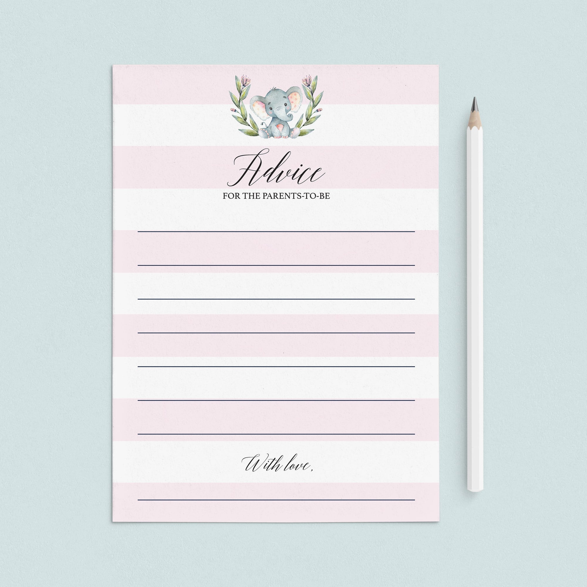 Elephant baby shower girl printable games by LittleSizzle
