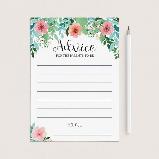 DIY advice cards for baby shower by LittleSizzle