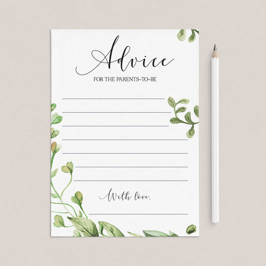 New parents baby advice cards printable gender neutral by LittleSizzle