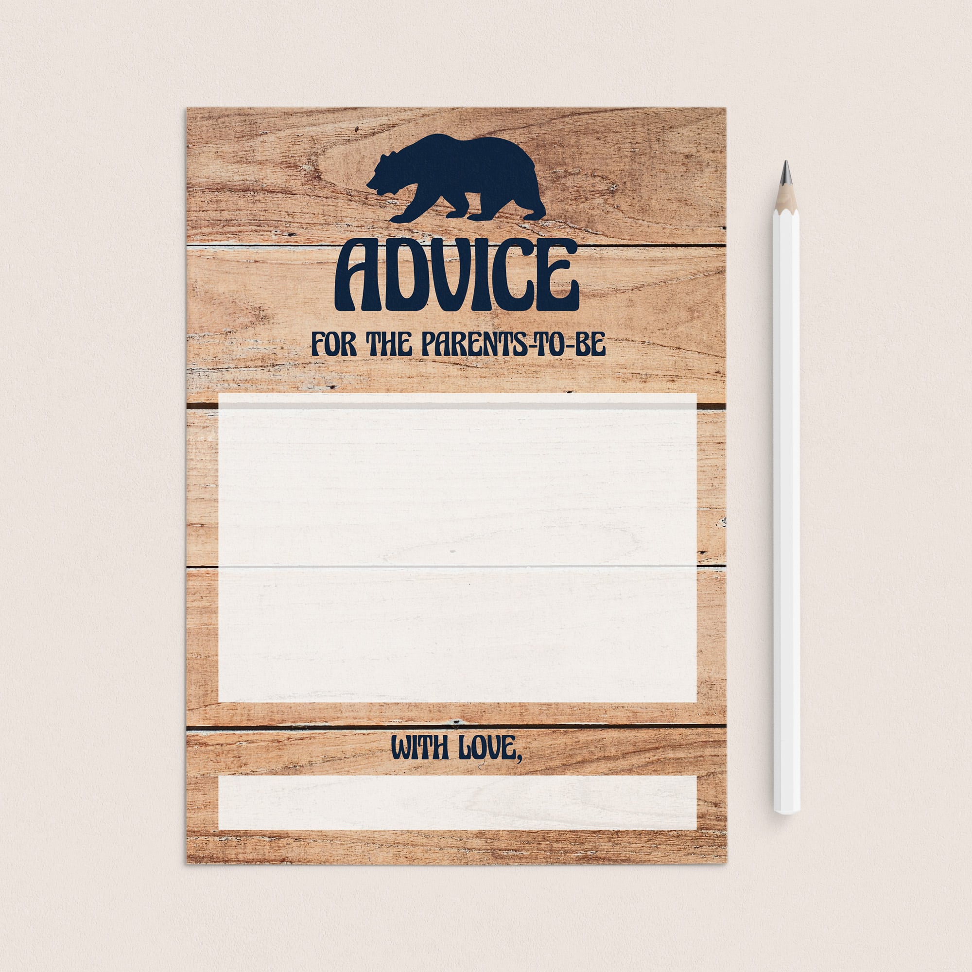 Advice for new parents for rustic shower by LittleSizzle
