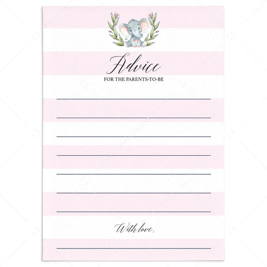 Elephant baby shower girl printable games by LittleSizzle