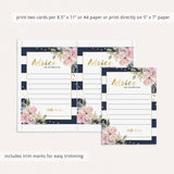 Pink and Gold Baby Shower Advice for the Mom-To-Be Printable