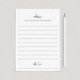 Modern Wedding Advice Cards Printable by LittleSizzle