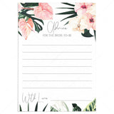 Summer Bridal Party Advice Cards Printable by LittleSizzle