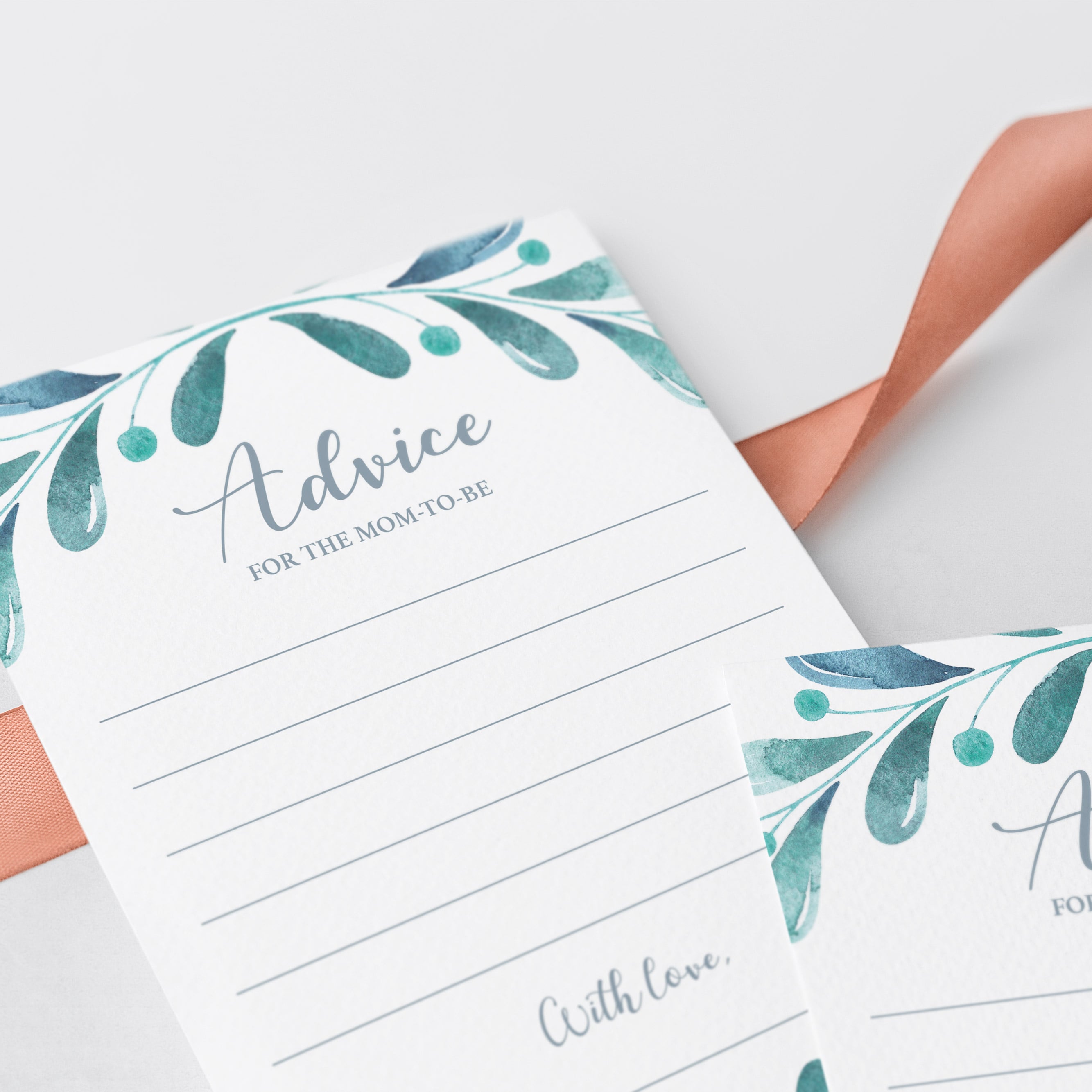 Winter baby shower advice cards printable by LittleSizzle