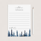 Advice Cards for Baby Shower Winter Forest by LittleSizzle
