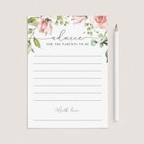 Printable baby advice for parents to be cards floral theme by LittleSizzle