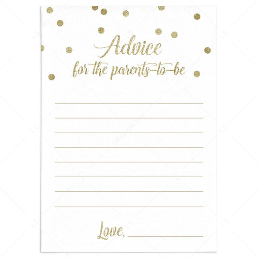 Gender neutral baby shower advice cards for new parents by LittleSizzle