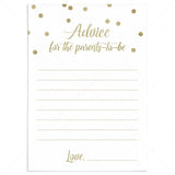 Gender neutral baby shower advice cards for new parents by LittleSizzle