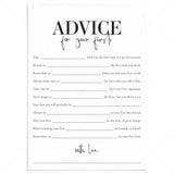 First Birthday Party Advice Cards Printable by LittleSizzle