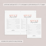 Girl First Birthday Advice Cards Printable