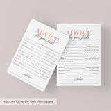 Girl First Birthday Advice Cards Printable